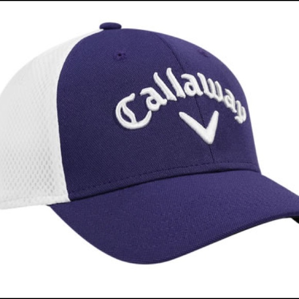 Callaway NWT Sz S to M Purple Mesh Fitted Hat 2017